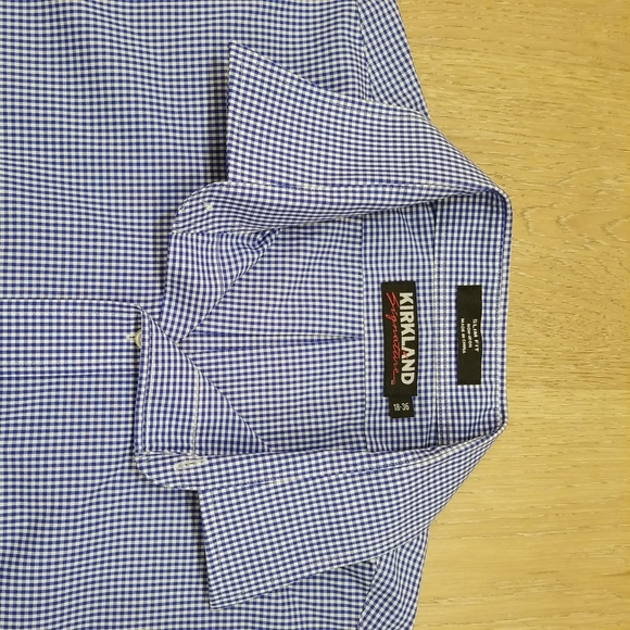 Kirkland 18- 36 Blue Button Down Shirt - Picture 3 of 5